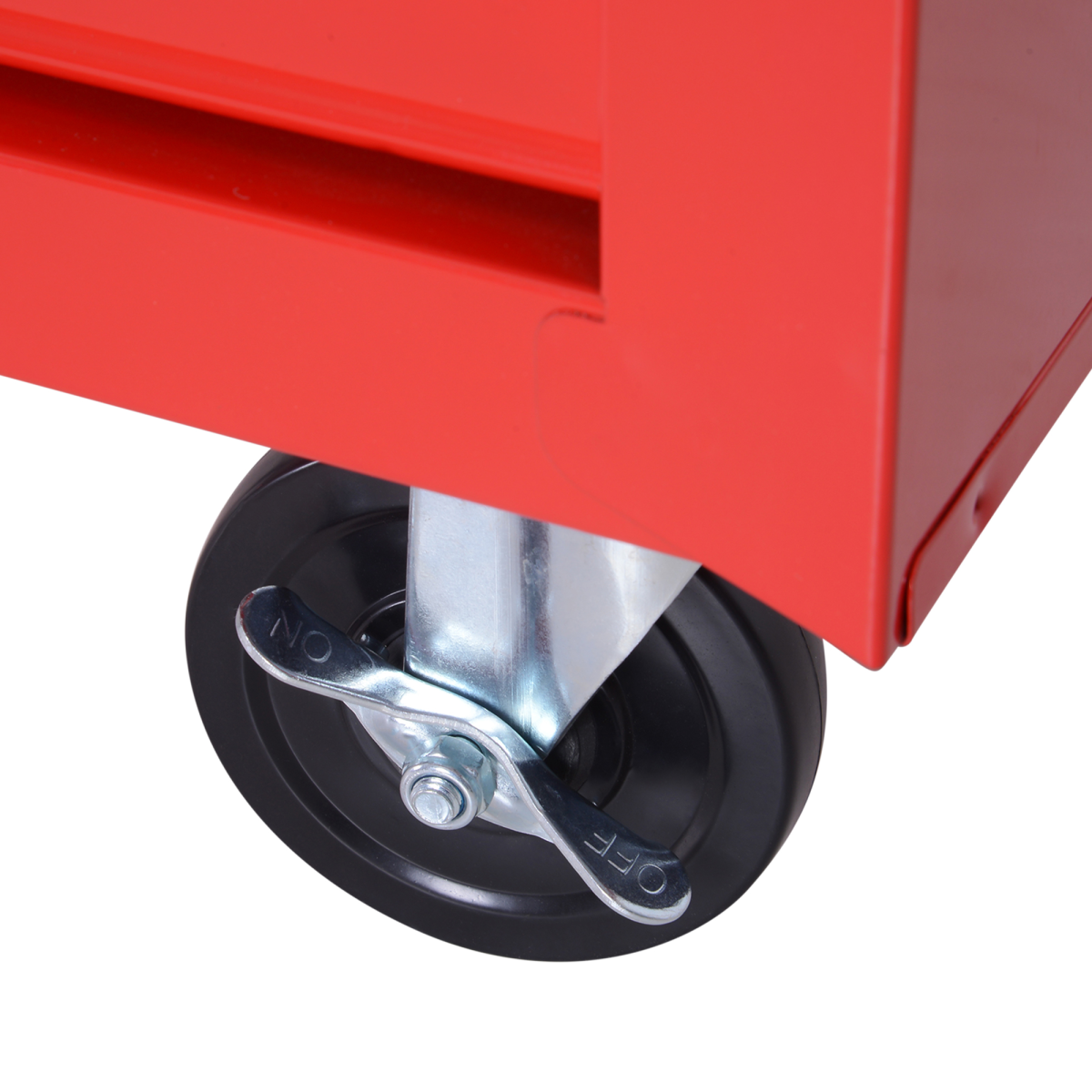7-Drawer Rolling Tool Cabinet with Lock & Wheels – Red