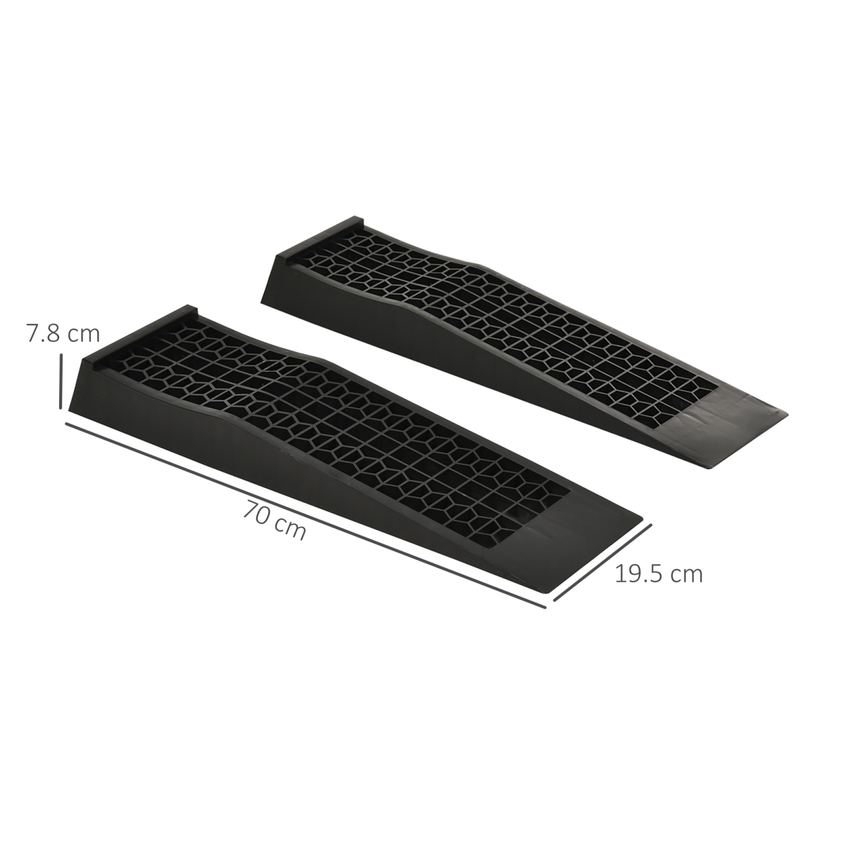 2-Pack Heavy-Duty Kerb Ramps with Anti-Slip Surface