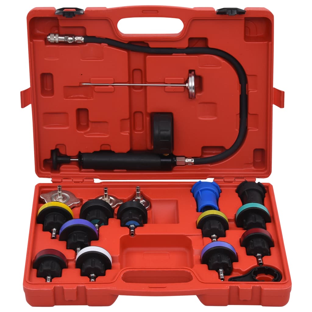 18-Piece Cooling System & Radiator Pressure Tester Kit