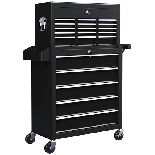 14 draw tool chest on wheels black
