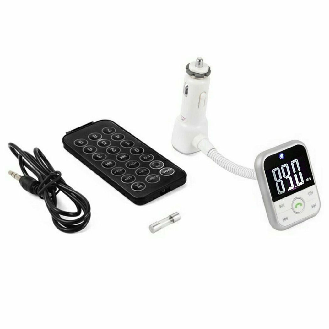 Bluetooth FM Transmitter & Hands-Free Car Kit with USB Charger