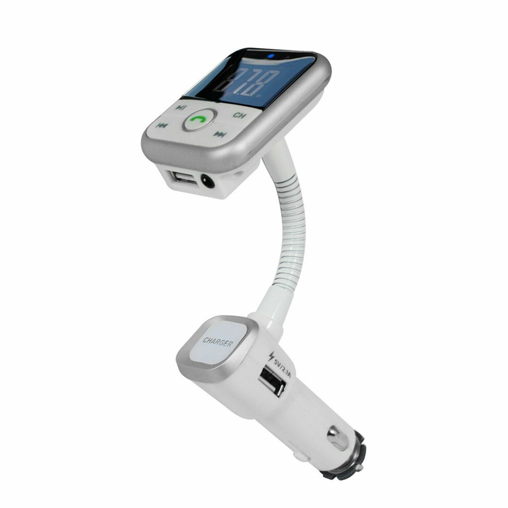 Bluetooth FM Transmitter & Hands-Free Car Kit with USB Charger
