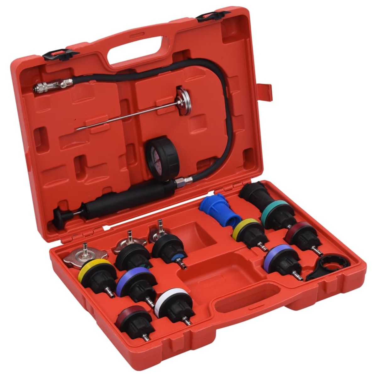 18-Piece Cooling System & Radiator Pressure Tester Kit