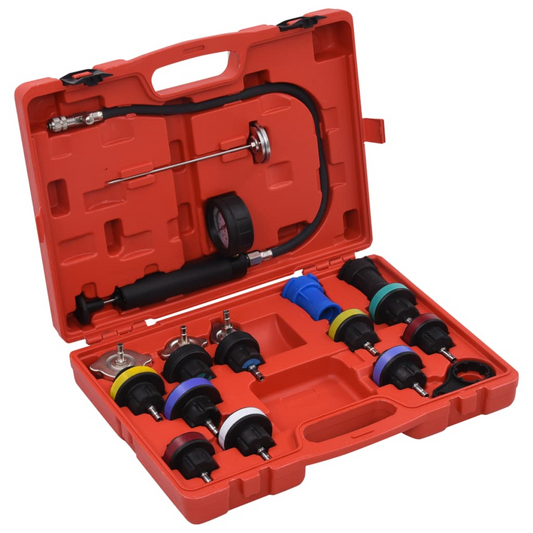 18-Piece Cooling System & Radiator Pressure Tester Kit